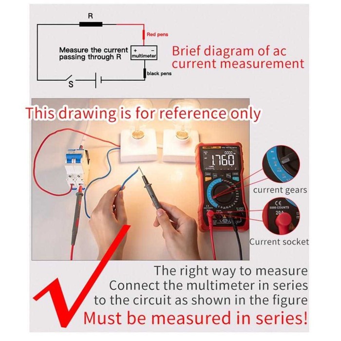 Digital Multimeter Voltage Tester - DM850 ANENG - Oren