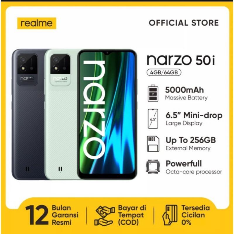 Realme Narzo 50i 4/64 Gb New Segel dan C21Y 3/32. 4/64Gb C25S 4/128