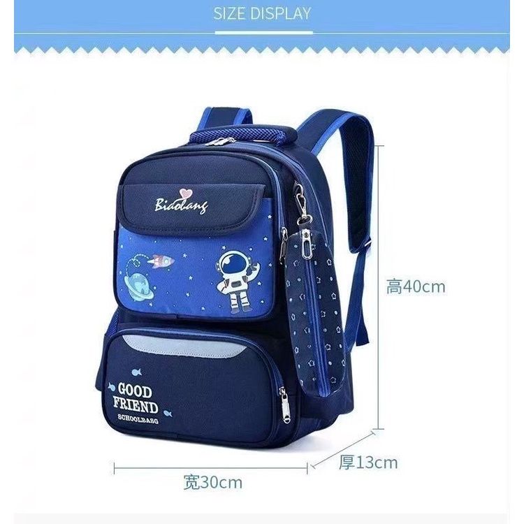 Tas Ransel Anak Laki laki Waterproof motif Astronot 2in1 Free kotak Pensil ATK tas sekolah Anak TK SD SMP Ransel Import ransel tahan air kado ultah anak cowo