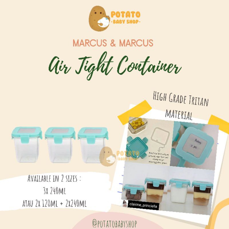 Marcus &amp; Marcus Air Tight Container / Wadah Mpasi