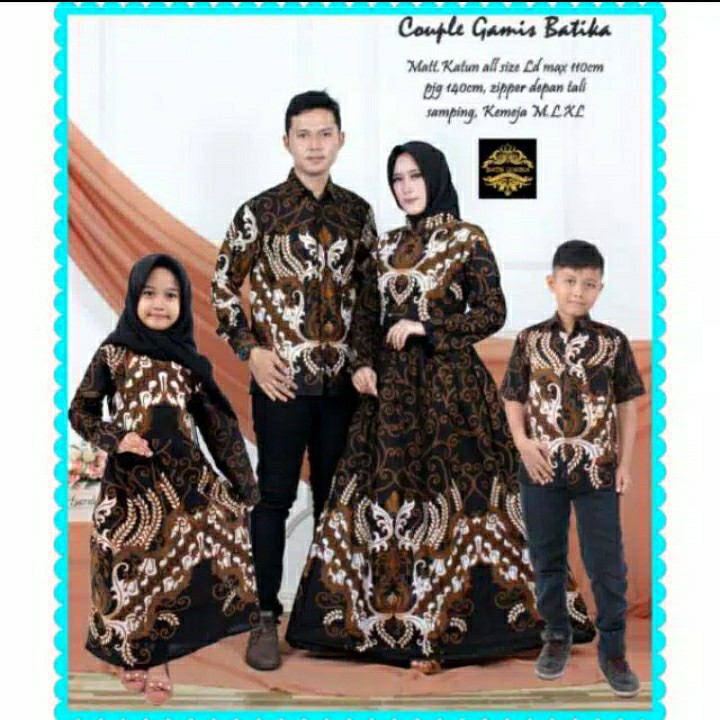 Batik Couple Keluarga Sania Ruffle Ori Ndoro Jowi Dnt