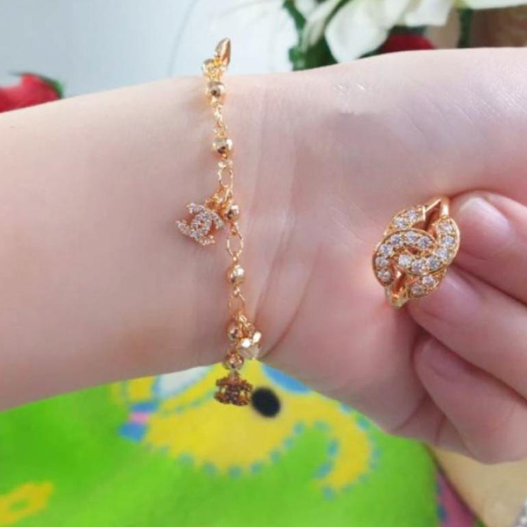 L0U7 gelang  cincin motif ,gelang titanium asli anti luntur anti karat,gelang perhiasan fashion wani