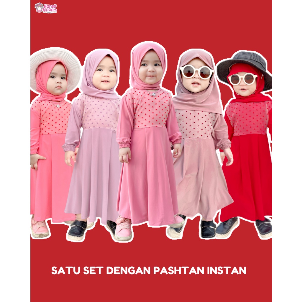 HONEYBLOSSOM gamis bayi cantik alesha / gamis bayi perempuan 6 12 bulan