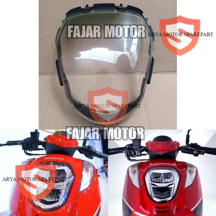 MIKA KACA LAMPU DEPAN HONDA GENIO ORIGINAL - ARYA MOTOR SPAREPART