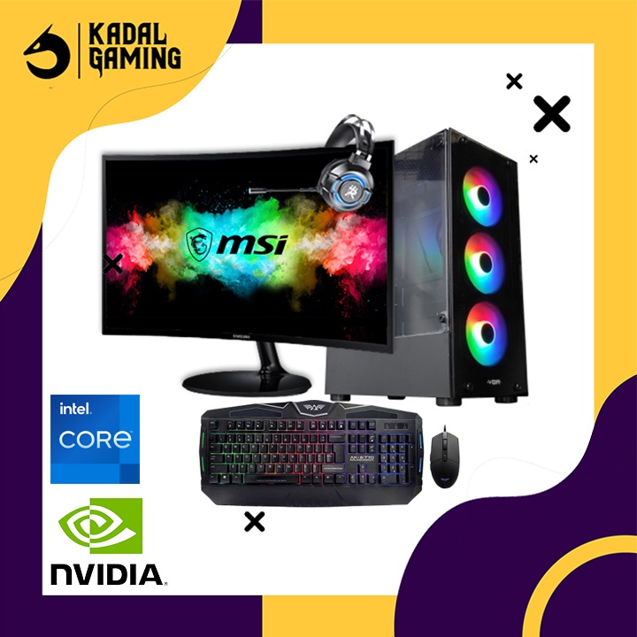 PC Gaming Intel Core i5 3470 VGA GTX 750 TI 8GB RAM Komputer Full Set Paket Full set Komputer Rakitan Kantor Design Render Livestream Editing 750TI