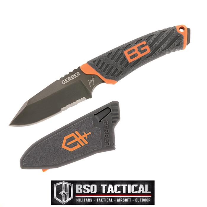 OLAHRAGA HIKING & CAMPING PISAU TACTICAL GB BEAR GRYLLS COMPACT FIXED OUTDOOR HUNTING KNIFE EDC