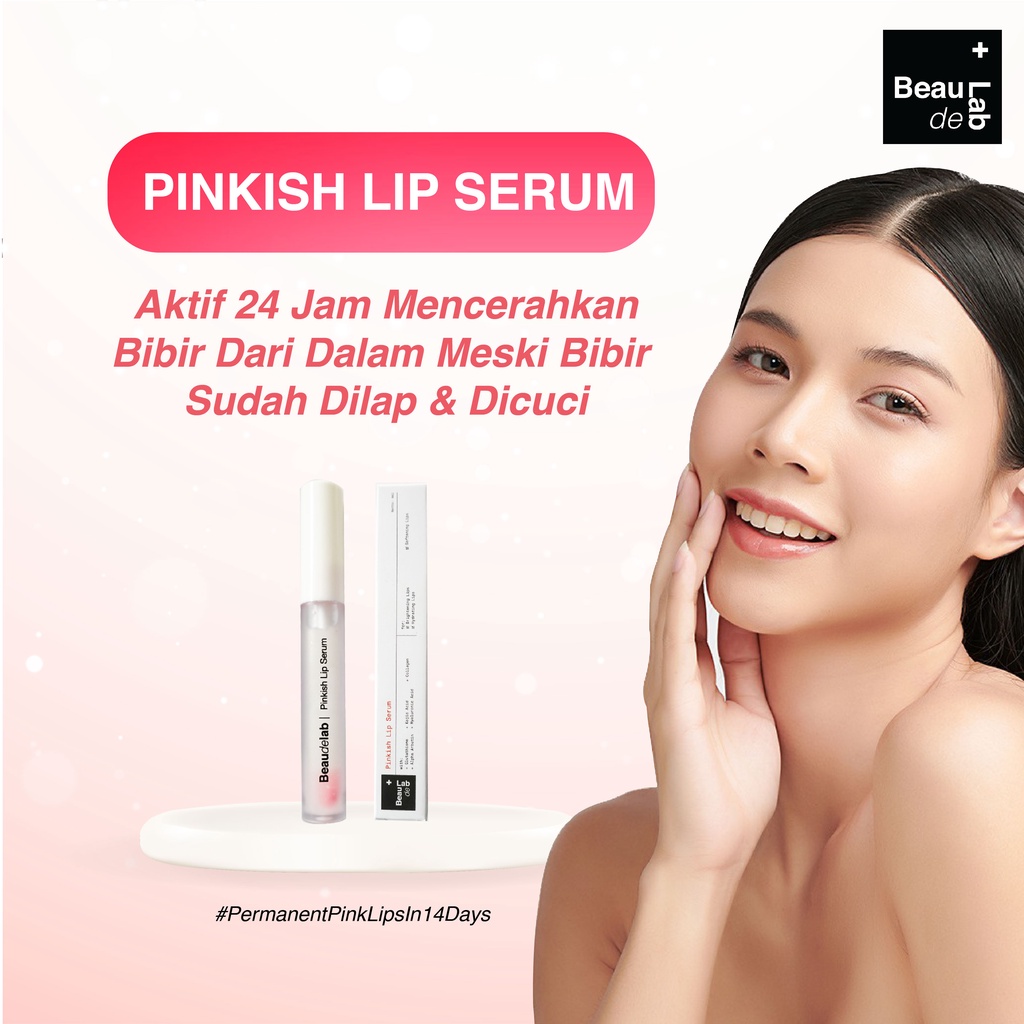 Beaudelab Pinkish Lip Serum  I Lipgloss Bening Lip Balm I Serum Bibir Pink Alami NewLab New Lab