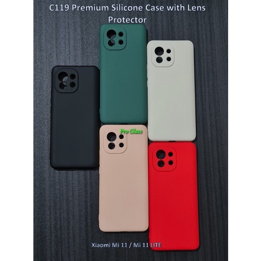 C119 Xiaomi Mi 11 / Mi 11 LITE / Mi 11 ULTRA Premium Matte Doff Silicone Case + Lens Protection