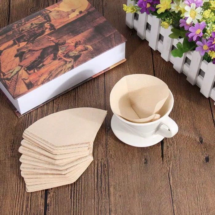 Kertas Filter Drip Coklat BESAR UK 103 Kertas Filter Drip Coffee Filter Paper 3to6cup Isi 100pcs