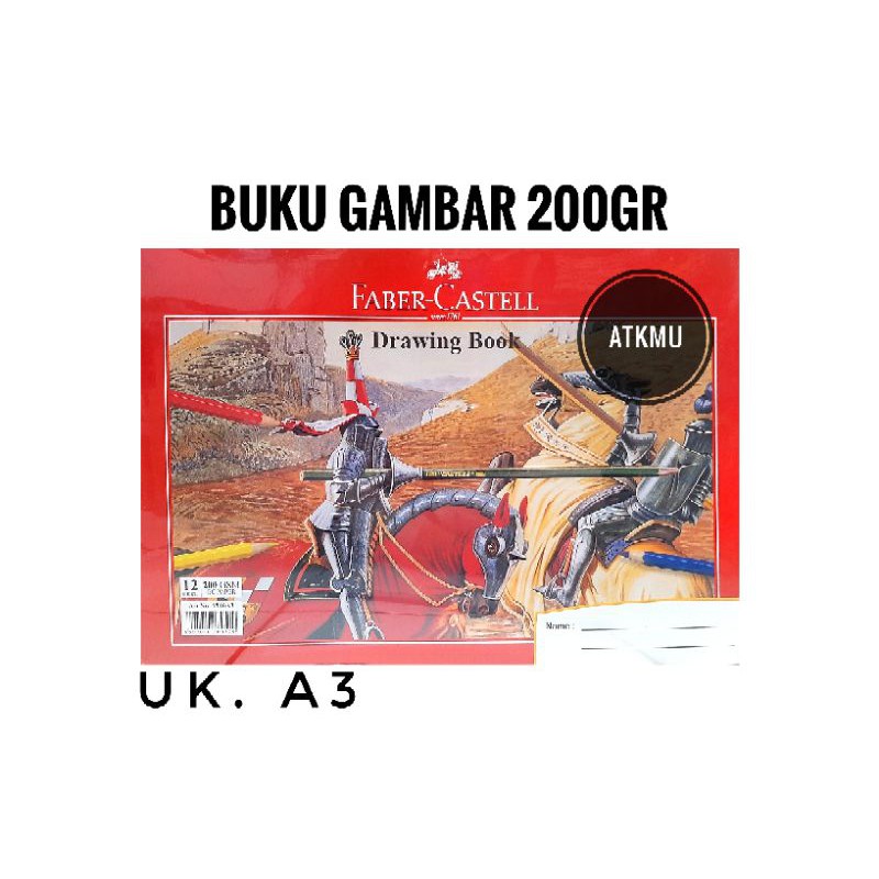 

Drawing Book A3 FABER CASTELL 200gr / Sketchbook Buku Gambar 12 Sheets