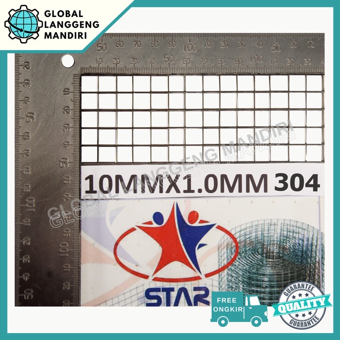 [[READY]] KAWAT RAM STAINLESS 10MMX10MMX1.0MMX1M (304)/KAWAT LOKET STAINLESS 304 - 1METER