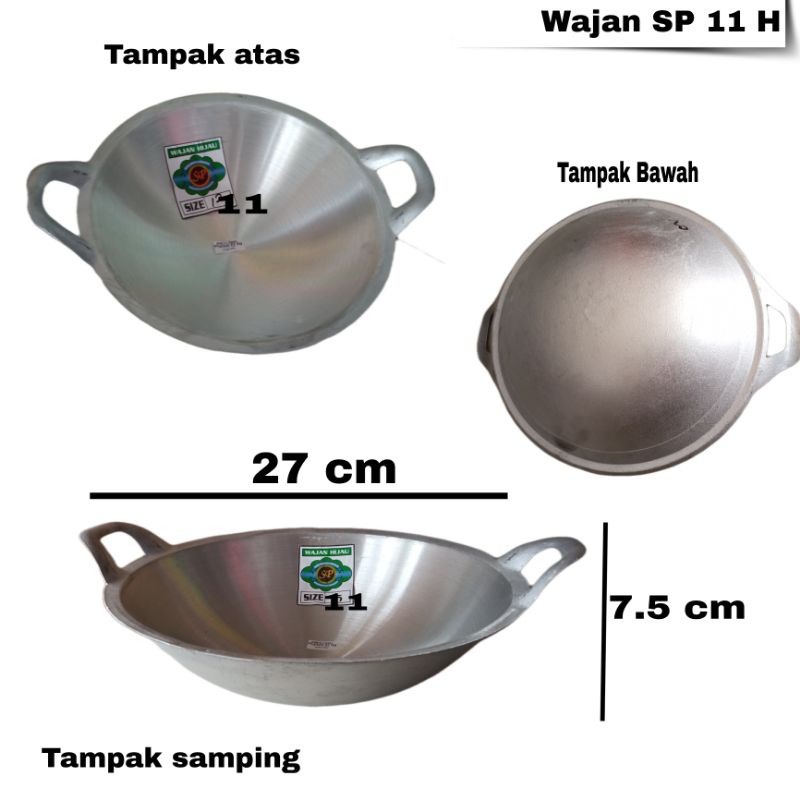 Wajan Aluminium Tebal SP 11 Hijau