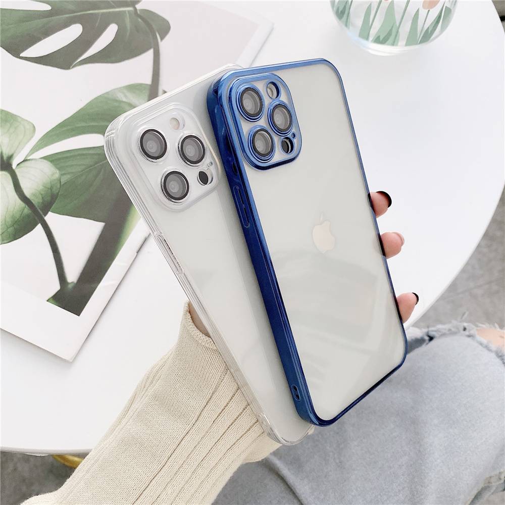 Soft Case Hp Transparan Tahan Goncangan Untuk Iphone 11 / 12pro Max / Mini / 7 / 8plus / X / Xs Max / Xr