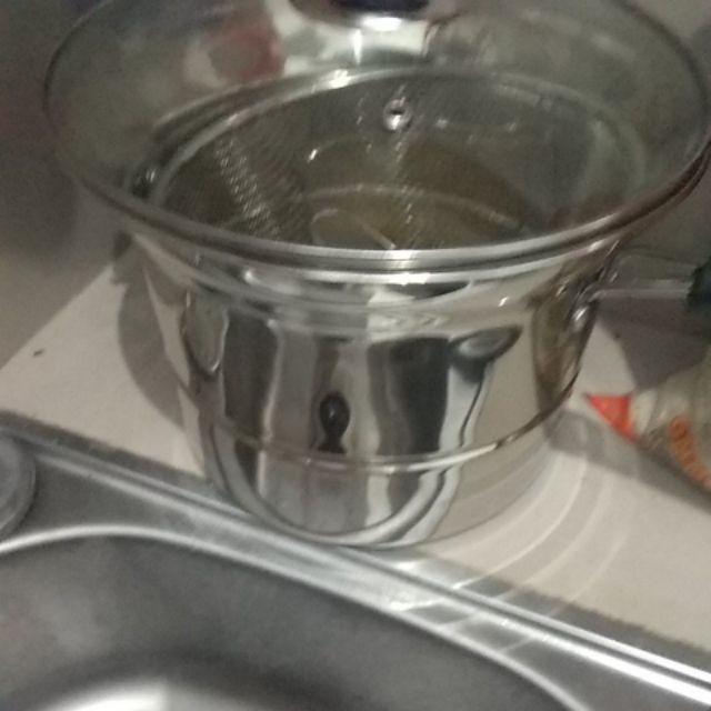 Je Panci Masak Rebus Kukus Goreng 22 Cm Multifunction Cooking Pot 3in1 Stainless Steel