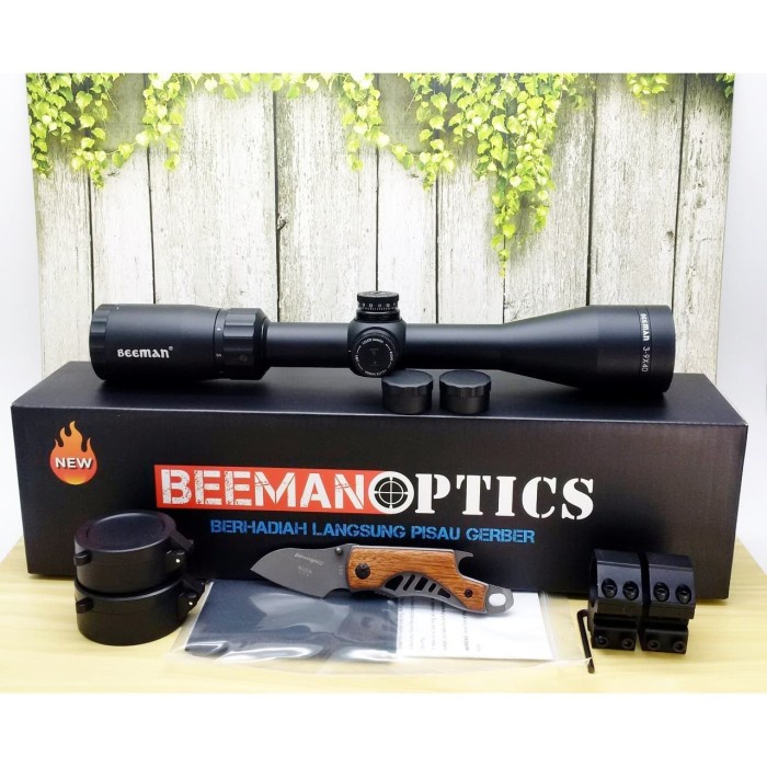PROMO TELESCOPE BEEMAN OPTICS 3-9X40 WA MILDOT #BONUS PISAU LIPAT