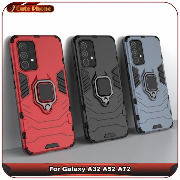 Casing Hard Case Samsung Galaxy A32 A52 A72 Ironman Magnetic Ring