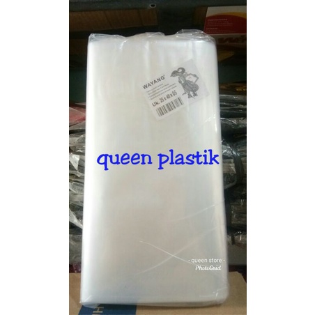 plastik wayang  PP TEBAL 0.5 Wayang 25*40 plastik snack plastik bening 500 gr