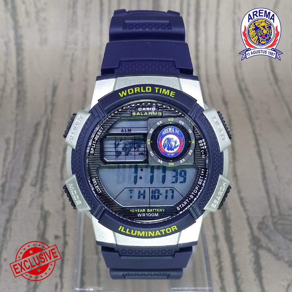 [SUPER EXCLUSIVE] JAM CASIO ILLUMINATOR AREMA FC DIGITAL