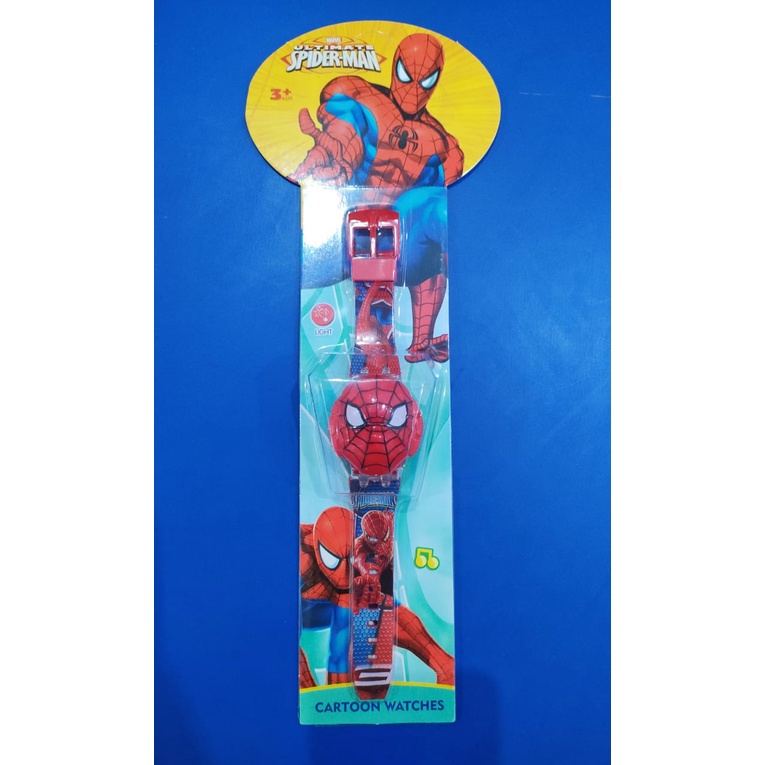 Jam tangan anak  musik bermotif karakter banyak T melodi musik led-Spiderman