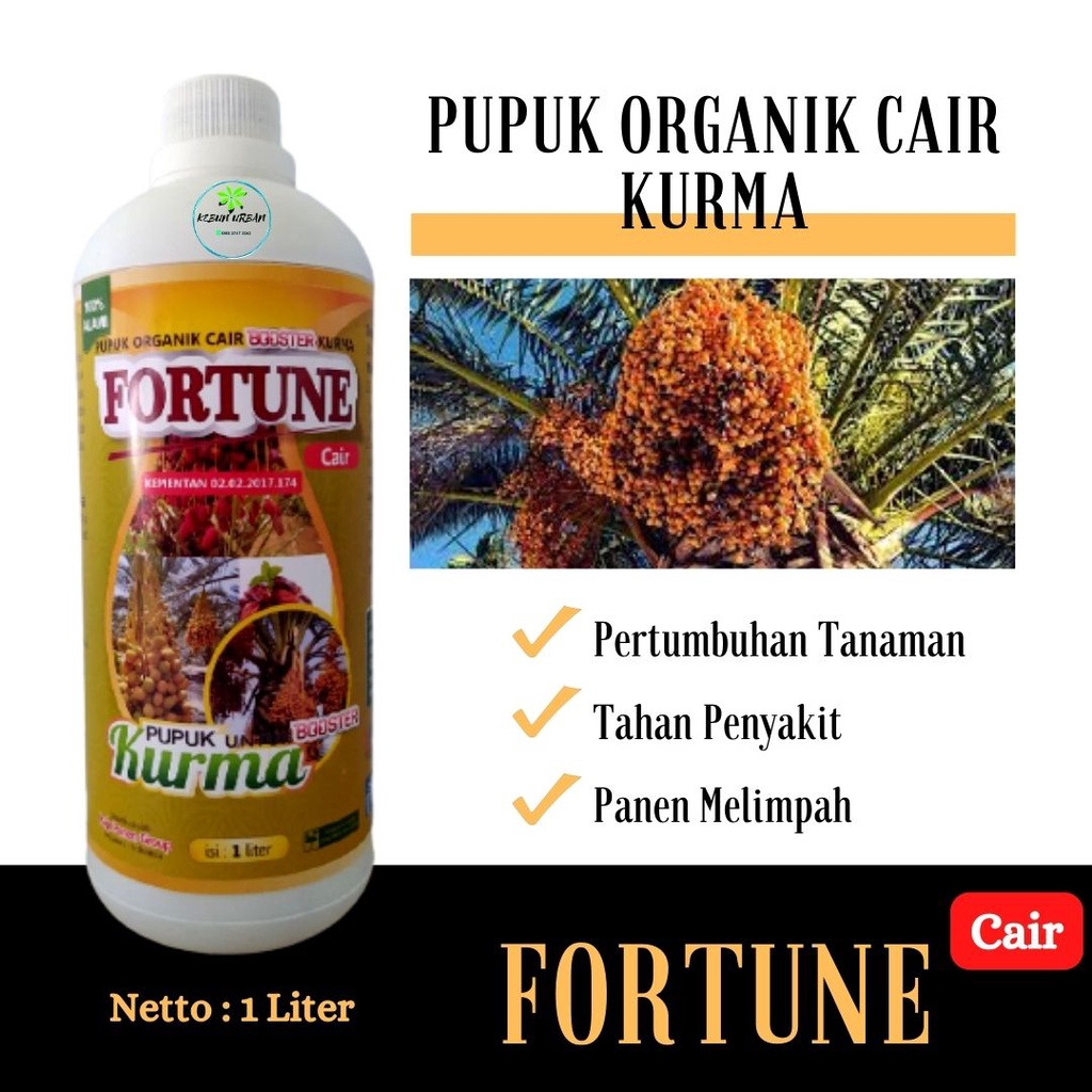 Pupuk Buah Cair Alami Untuk Bibit Kurma Ajwa Tropis Terlaris Asli Original, Booster Buah Kurma Fortu