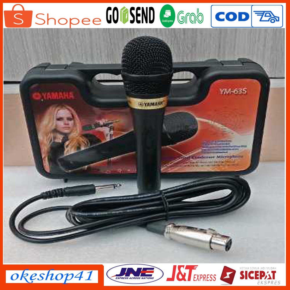 Yamaha YM-63S Microphone Vocal Profesional Cable Mic Kabel Suara Mantap