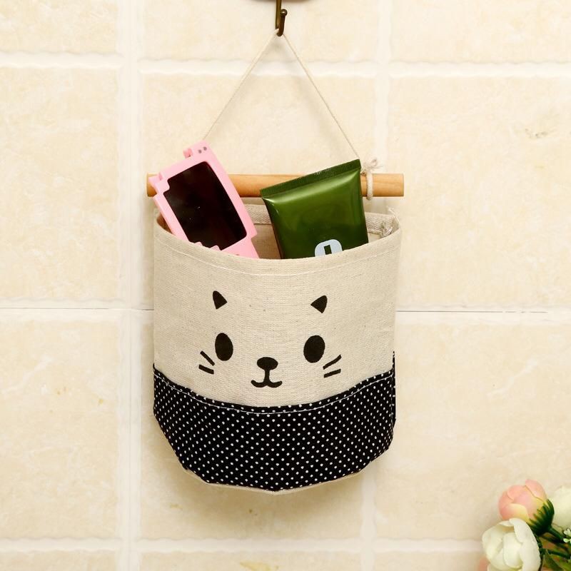 storage bag hanging motif kucing /kantong penyimpanan gantung