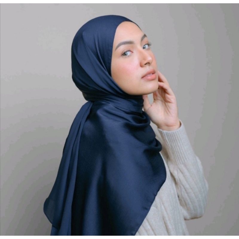 PASHMINA CREPE SILK SATIN CRINKLE TEXTURED SILK MALAYSIA PREMIUM QUALITY