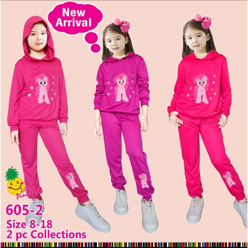 LP 605-2 SET CELANA HOODIE ANAK MERK LITTLE PINEAPPLE SZ 5-11THN
