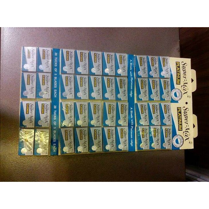 

silet super max platinum 1 pack besar isi 40 pack kecil