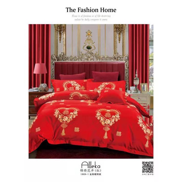 Kain Sprei Katun Jepang Motif Wedding Love
