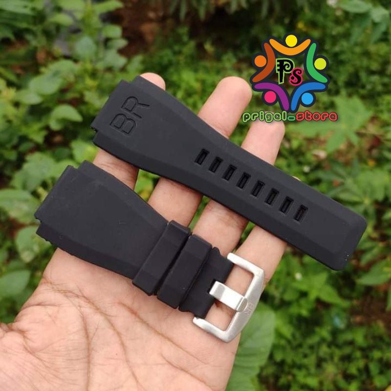 Tali Strap Karet Rubber Silicone For Jam Tangan Bell&Ross Bell Ross Tali Jam BR