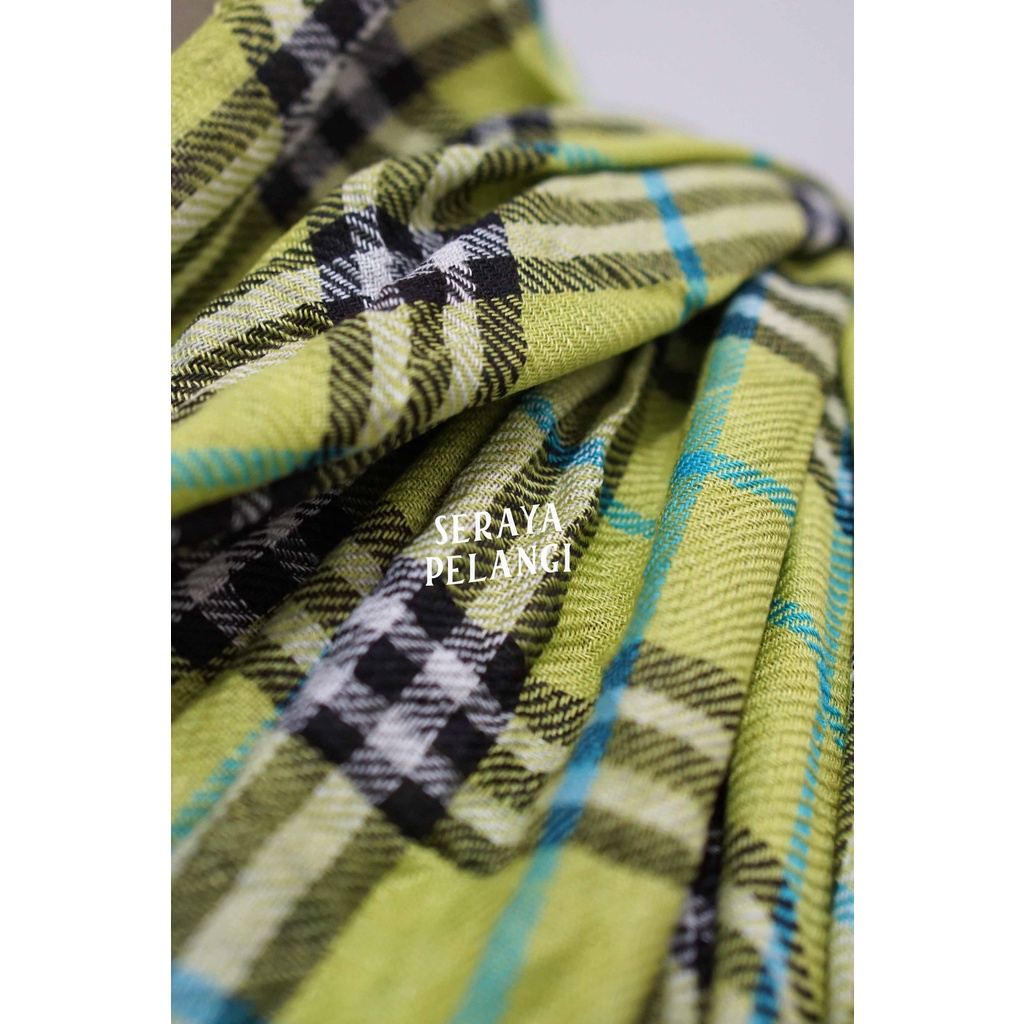 Pashmina Cashmere Motif Kotak 01 | Plaid | Selendang | Scarf | Syal | Shawl | Pasmina | Souvenir | Hadiah Ulang Tahun | Birthday Gift | Aksesoris Fashion Wanita Pria | Import Quality | Grosir Murah