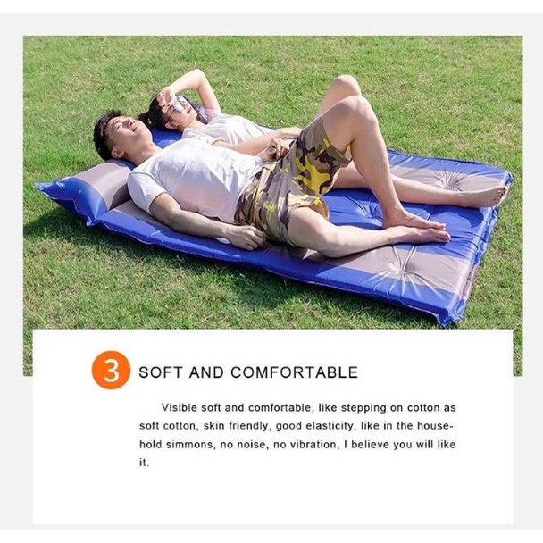 Kasur Lipat Matras Kemping Camping Bed Double Air Bed dual bantal angin Outdoor Inflatable foldable 