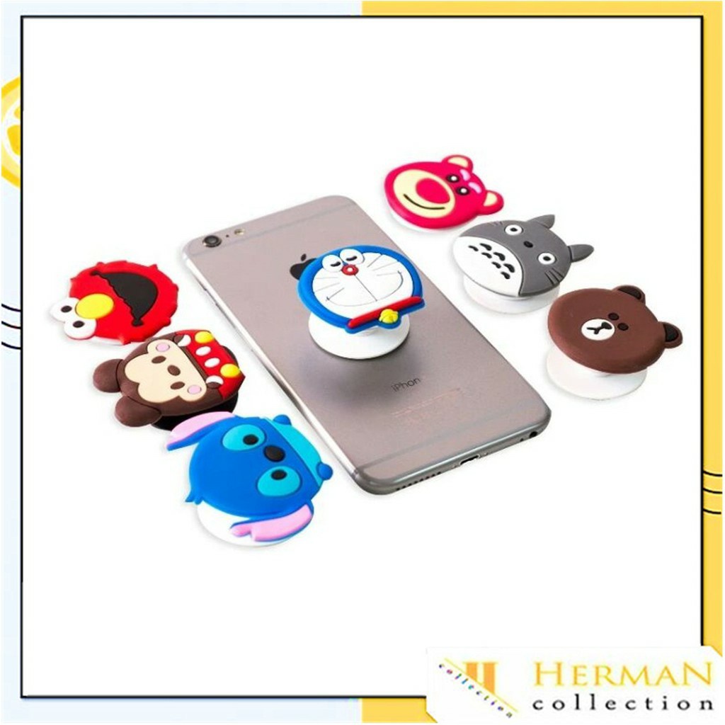 Pop Socket Stand Hp Socket 3D KARAKTER CARTOON / Pegangan HP Murah Lucu