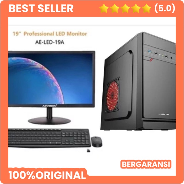 PC Gaming New Fullset Core I5/8GB/Vga 2Gb/LED19inc