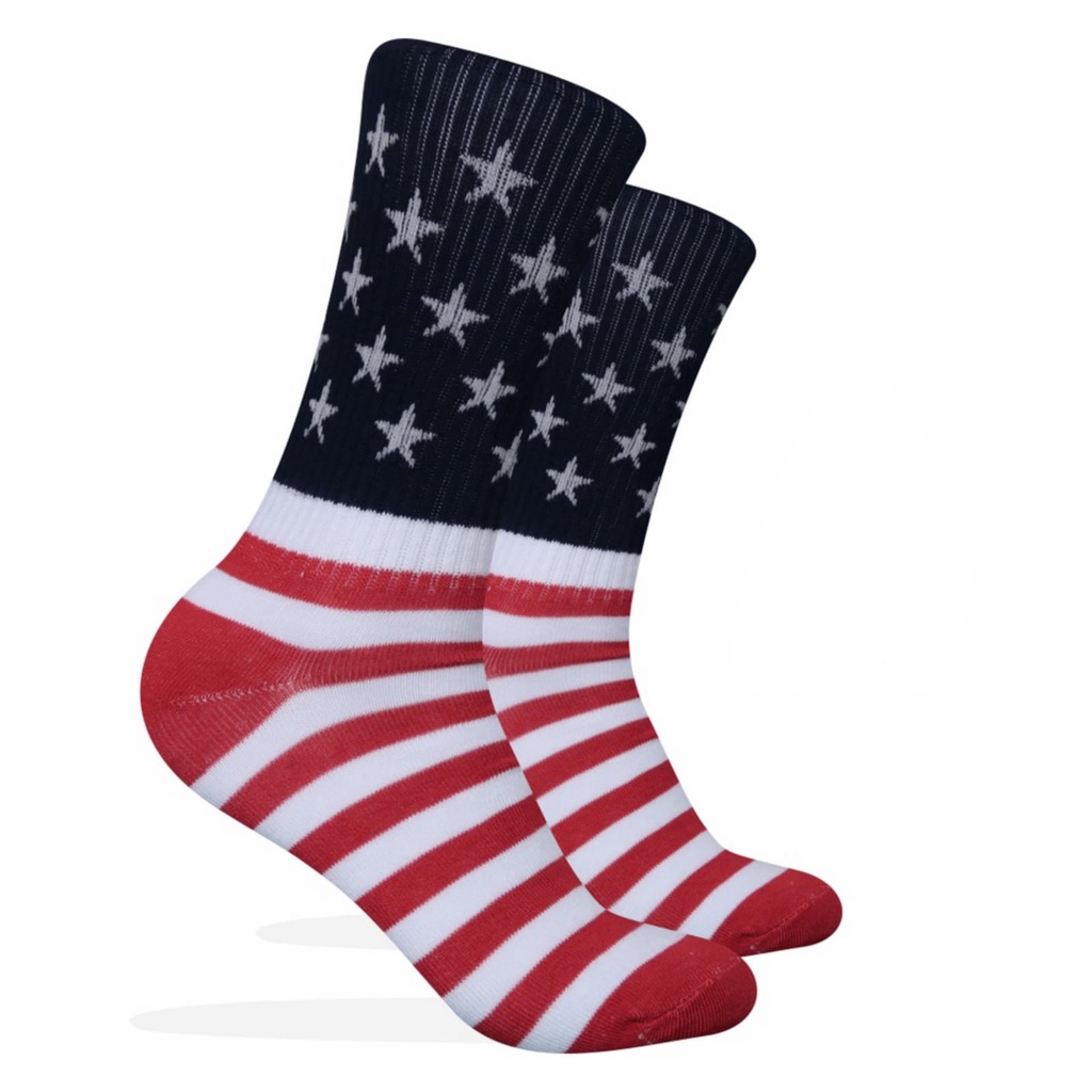 Kaos Kaki Motif America Flag ( C82 )