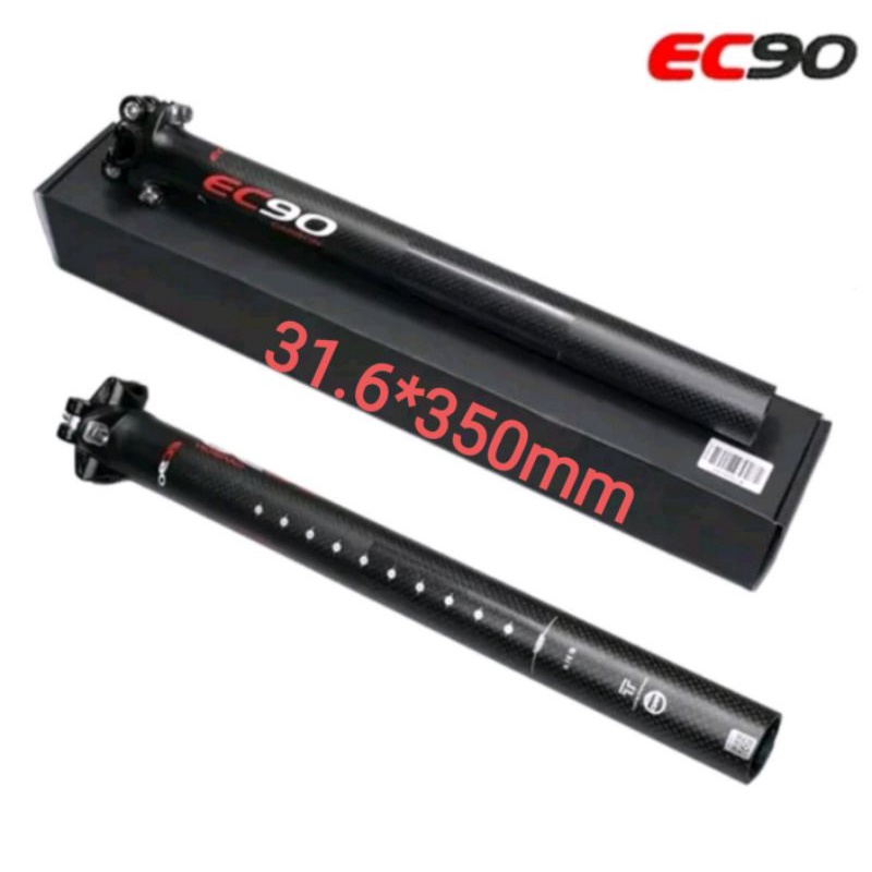 EC90 Seatpost Full Carbon Size 31.6 mm Panjang 350 mm Seatpost Carbon Sepeda