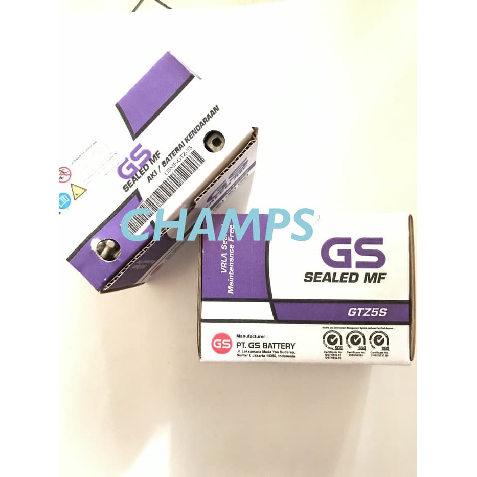 (100% Quality) Aki Kering Motor GS Astra GTZ5S Sealed MF