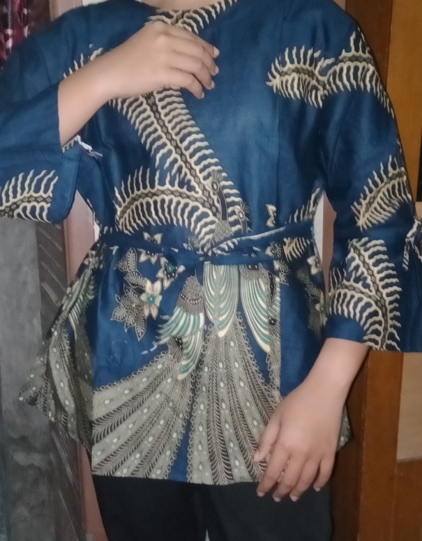 Batik Wanita Asj Sa Hrb026 Kenongo Kemeja Tosca Pendek