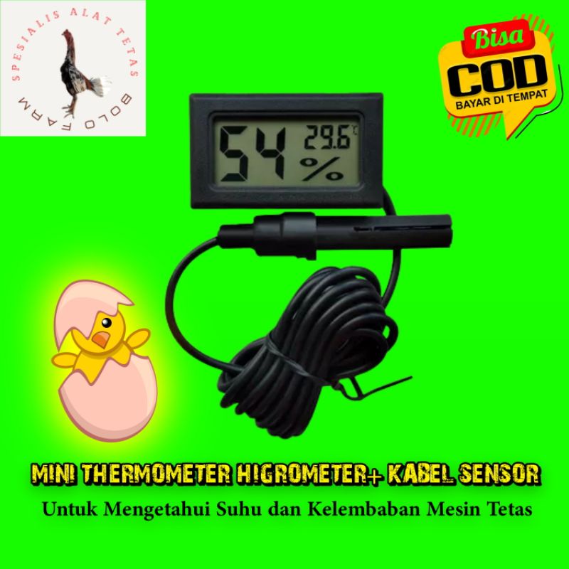 Mini Digital Thermometer & Hygrometer With Probe