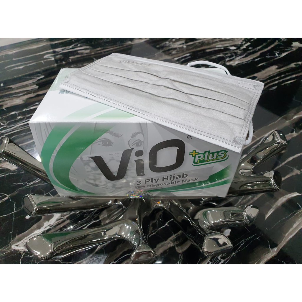 Masker Disposable Vio Plus Headloop/ Hijab isi 50