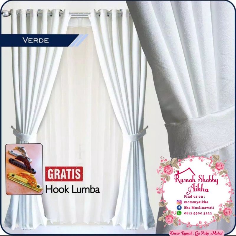 Gorden Blackout Import Putih & Gorden Blackout Lokal Bridal Putih