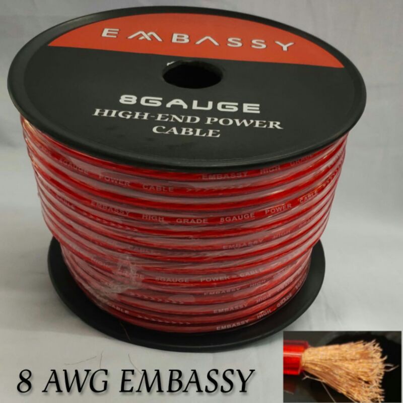 KABEL AKI STROM POWER 8 AWG / Kabel AWG / Kabel Dc 8 Awg EMBASSY