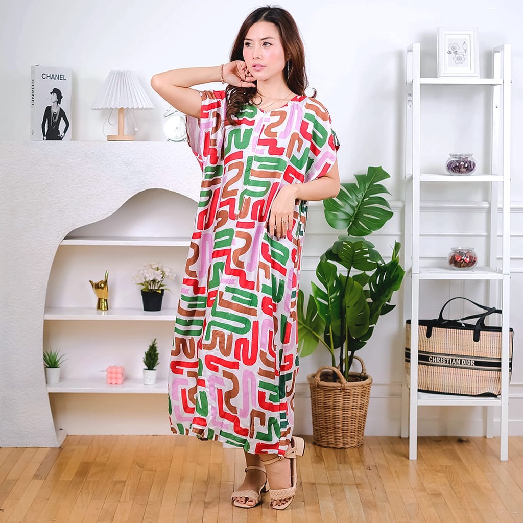 BEFAST - ZEC OOTD Dress YUQIA / Busui Daster Di Bawah Lutut Atas Semata Kaki / Daster Wanita / Daster Motif / Keluaran Terbaru 2022 / Daster Lengan Pendek / Terlaris / Termurah