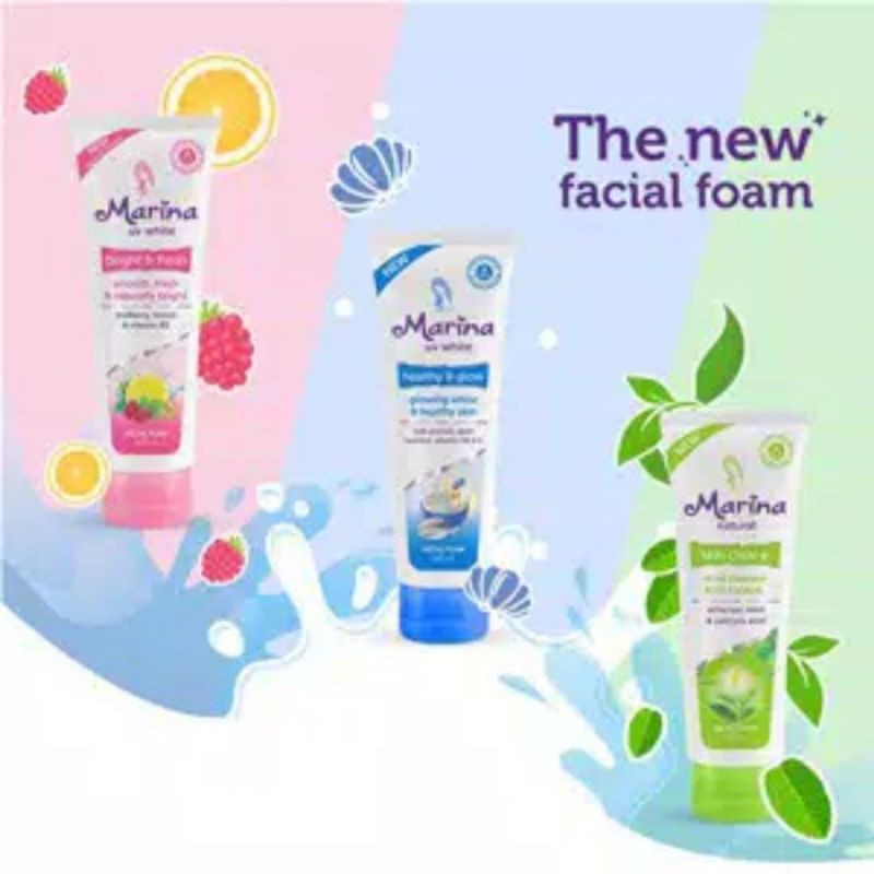 Marina Facial Foam / Moisturizer Gel 100ml