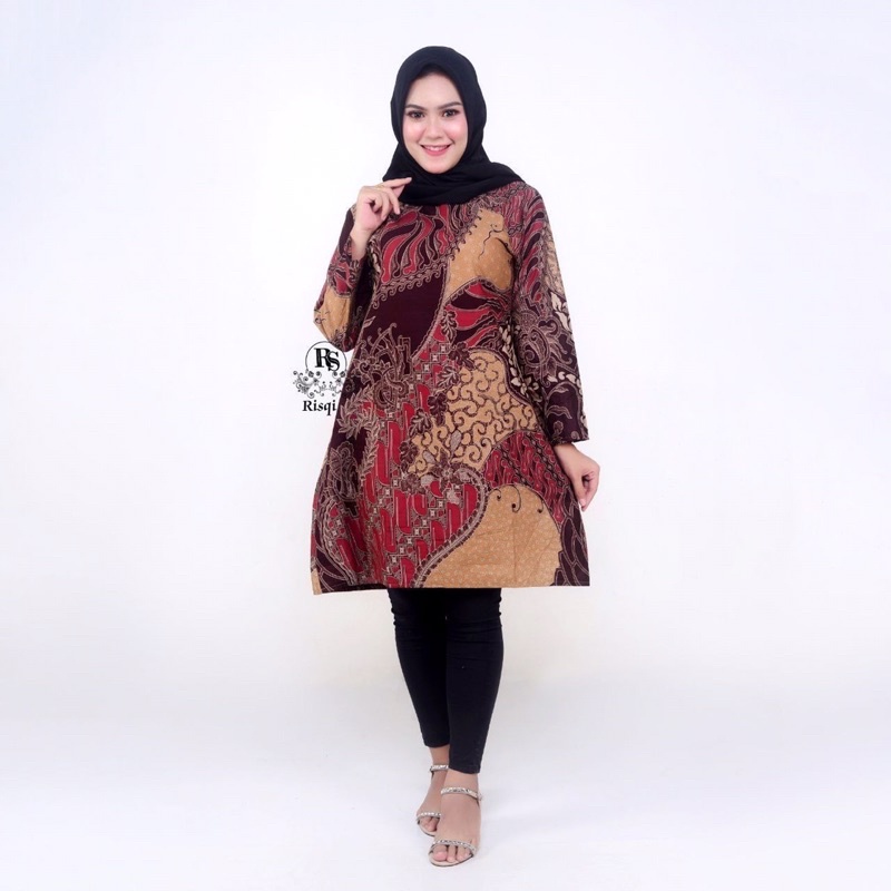 Tunik Batik Cap Tunik Batik Wanita Batik Pekalongan