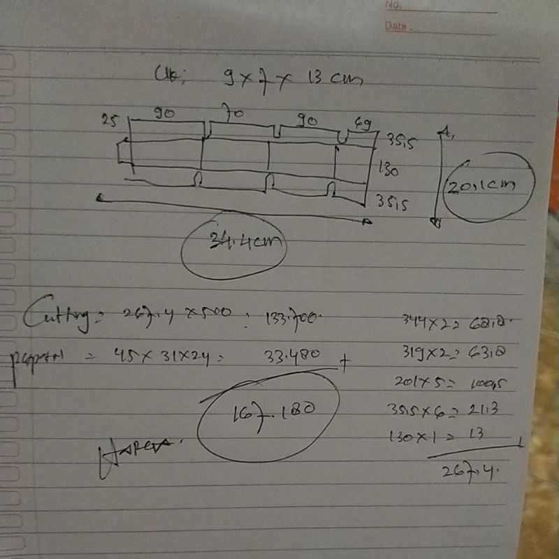 

pisau pond custom u paking UK 9x7x13 cm