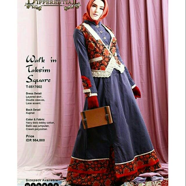 Gamis dress tuneeca batik like new pl goodcon