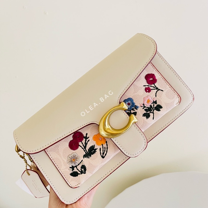 Tas Coach Wanita Signature Floral Embroidery