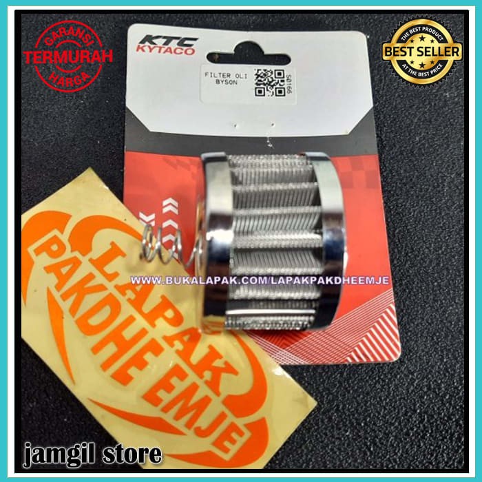FILTER OLI MESIN YAMAHA BYSON KTC ORIGINAL KYTACO  STENLESS STENLIS LAPAK PAKDHE EMJE